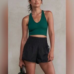 Free People Movement Free Throw Crop Tank - Emerald, Extra Small (XS)